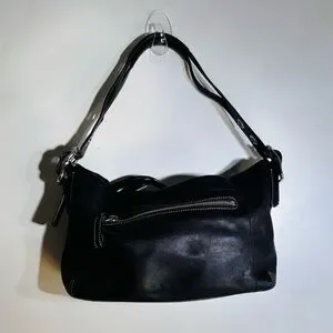 バッグ coach leather one shoulder bag black y2k Vintage Y2K Coach Black Leather Shoulder Bag – On Seam